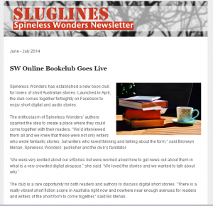 Sluglines newsletter No.1